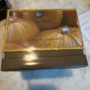 BRAND NEW SEALED WEN Ginger Pumpkin Soy Wax Candle